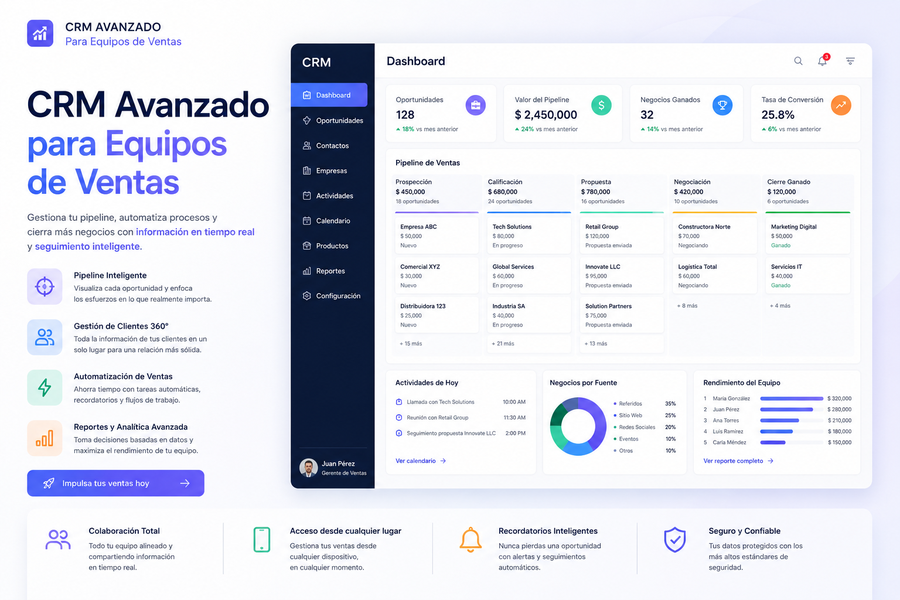 CRM Avanzado para Equipos de Ventas