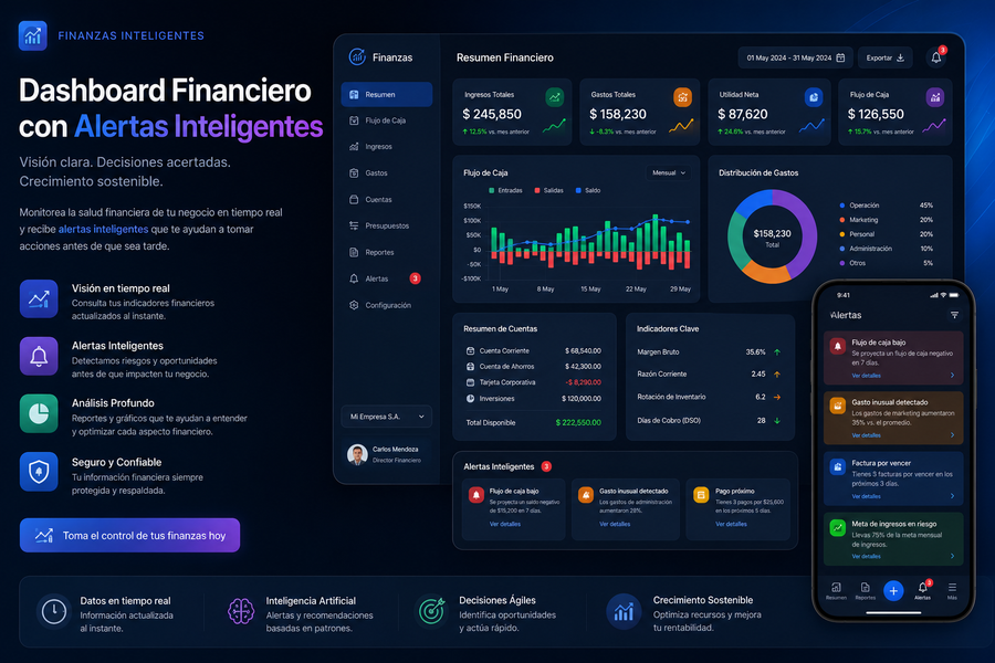 Dashboard Financiero con Alertas Inteligentes